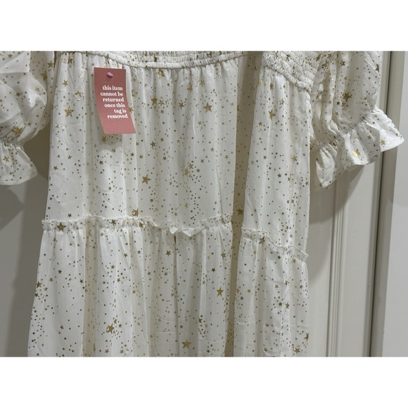 Ivy City Co Women's Midsummer Nights Dress  Stars Size 5X White - Picture 3 of 16